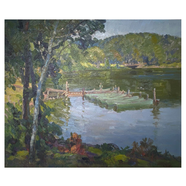 KARL C. BRANDNER Oil on Artist Board Painting, Indiana Summer