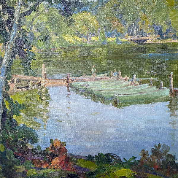 KARL C. BRANDNER Oil on Artist Board Painting, Indiana Summer