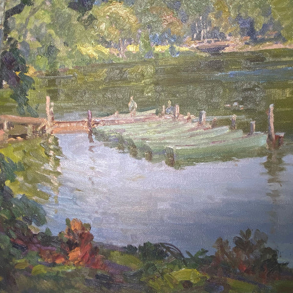 KARL C. BRANDNER Oil on Artist Board Painting, Indiana Summer