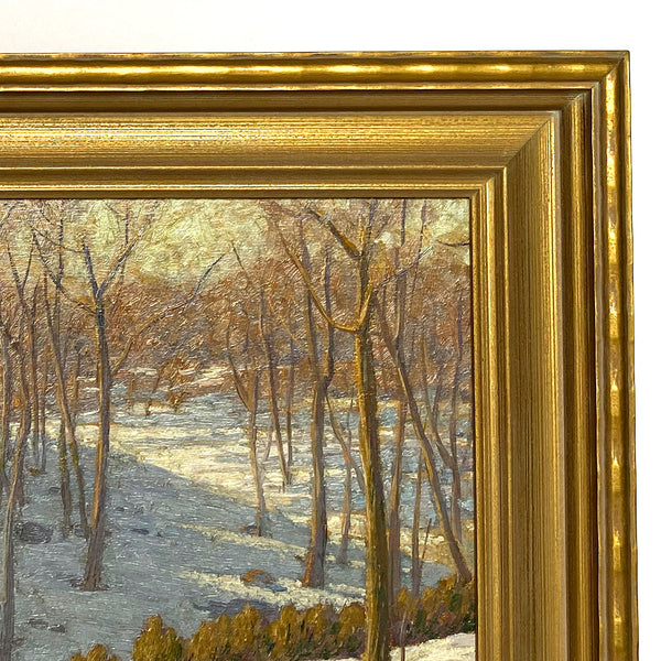 ANDREW T. SCHWARZ Oil on Artist Board Painting, Winter