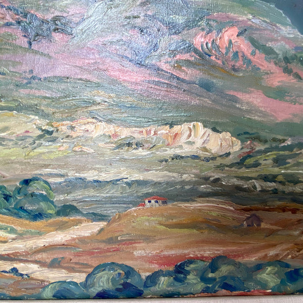 EDITH C. BRAMHALL Oil on Canvas Painting, Pikes Peak, Colorado