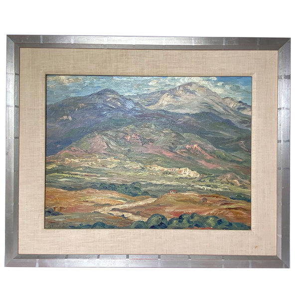 EDITH C. BRAMHALL Oil on Canvas Painting, Pikes Peak, Colorado