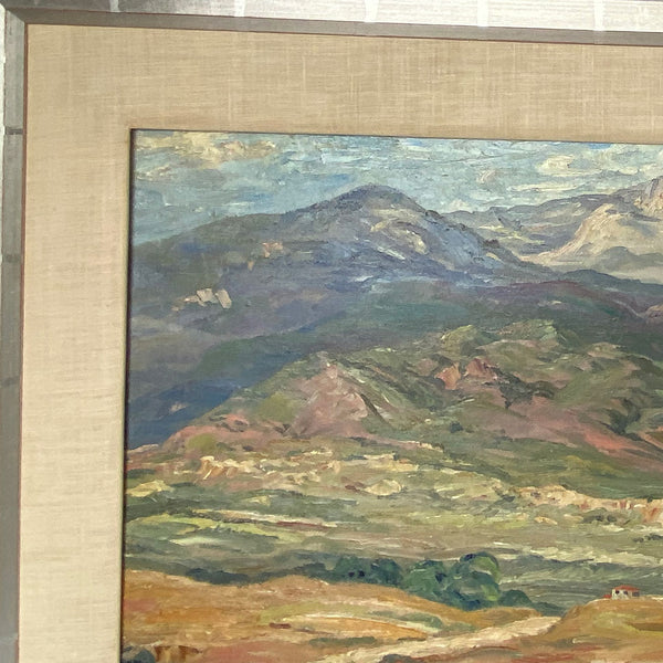 EDITH C. BRAMHALL Oil on Canvas Painting, Pikes Peak, Colorado