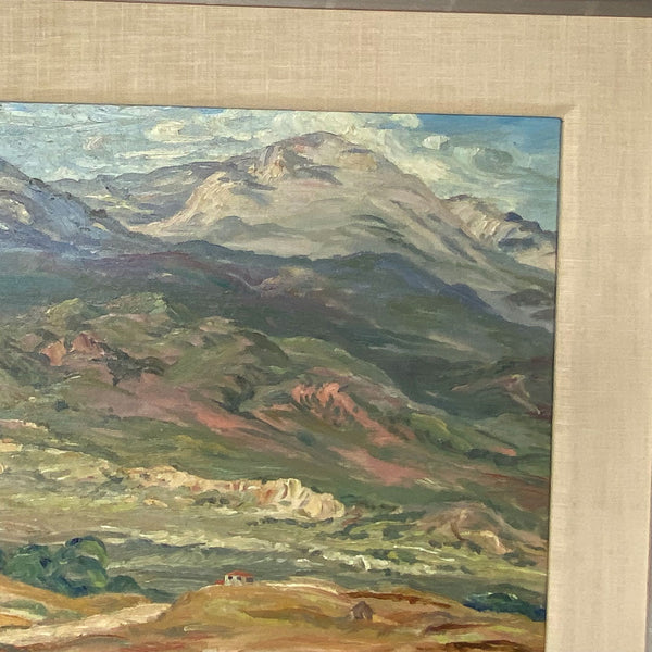 EDITH C. BRAMHALL Oil on Canvas Painting, Pikes Peak, Colorado