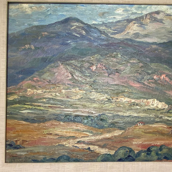 EDITH C. BRAMHALL Oil on Canvas Painting, Pikes Peak, Colorado