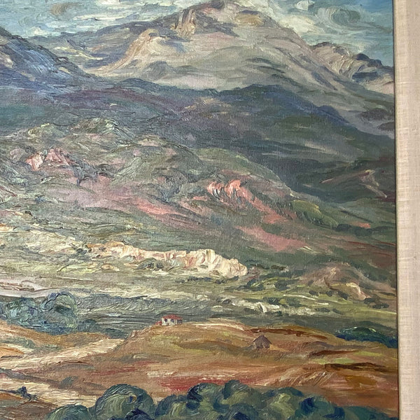 EDITH C. BRAMHALL Oil on Canvas Painting, Pikes Peak, Colorado