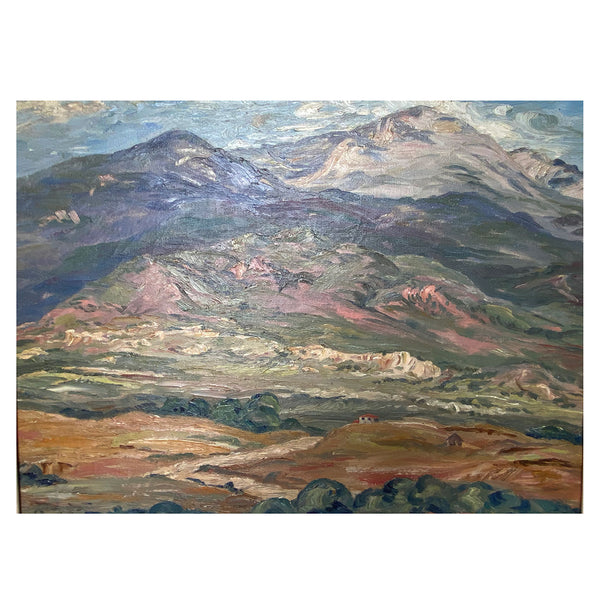 EDITH C. BRAMHALL Oil on Canvas Painting, Pikes Peak, Colorado