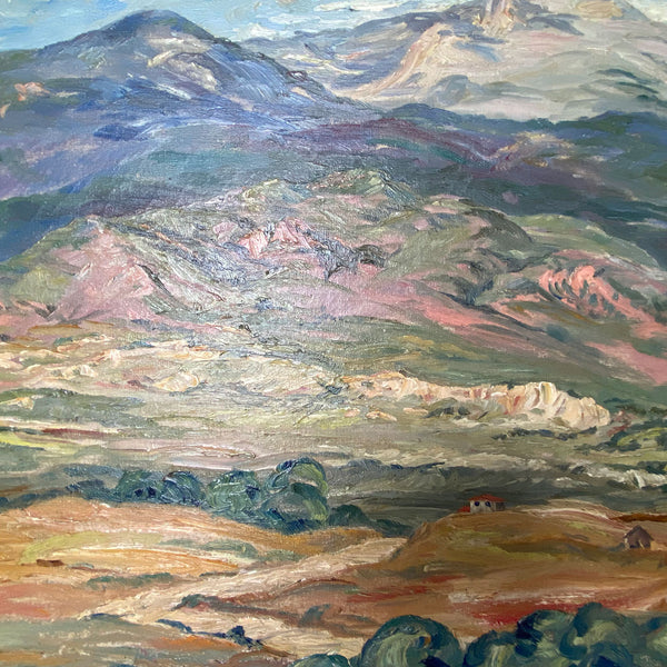 EDITH C. BRAMHALL Oil on Canvas Painting, Pikes Peak, Colorado