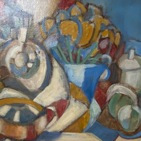 ANA MARIA CADAVAL Oil on Canvas Painting, Abstract Still Life