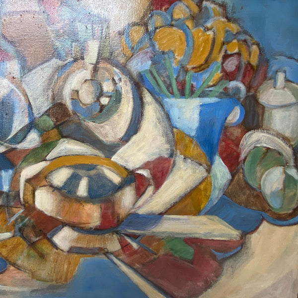 ANA MARIA CADAVAL Oil on Canvas Painting, Abstract Still Life