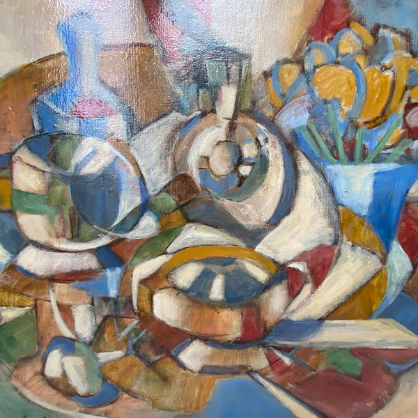 ANA MARIA CADAVAL Oil on Canvas Painting, Abstract Still Life