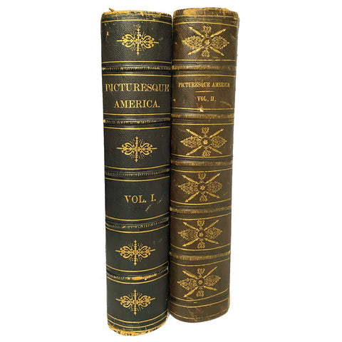 Assembled Set Two Volumes: Picturesque America by Editor William Cullen Bryant