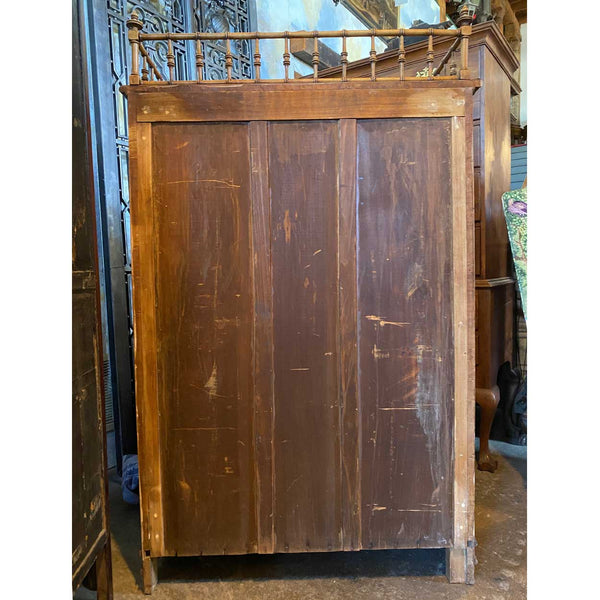 American R. J. Horner & Co. Birdseye Maple Faux-Bamboo Tall Chest of Drawers