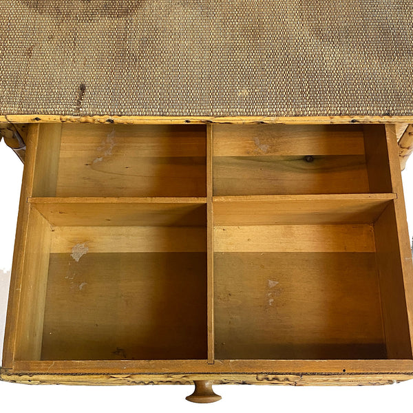 English Aesthetic Movement Bamboo Two-Drawer Side Table