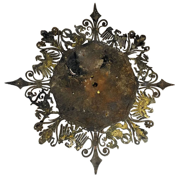 Spanish Colonial Style Lafayette Hughes Mansion Wrought Iron and Mica Ceiling Light