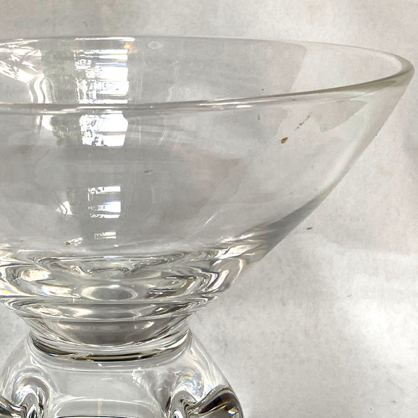 Vintage American Steuben Glass Footed Center Bowl