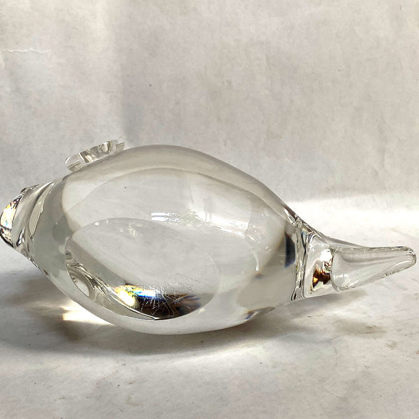 Large Vintage American George L. Thompson for Steuben Crystal Fish