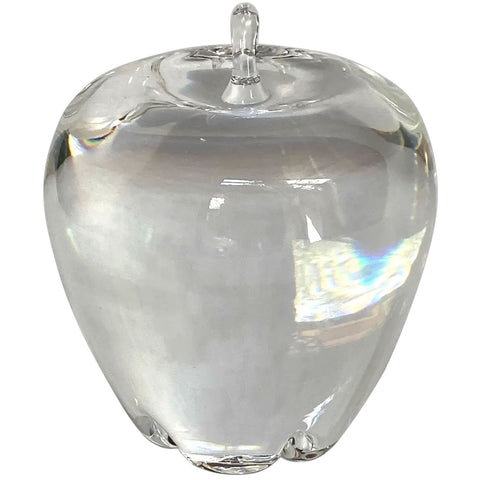 Vintage American Angus McDougall for Steuben Crystal Apple Paperweight