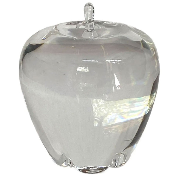 Vintage American Angus McDougall for Steuben Crystal Apple Paperweight