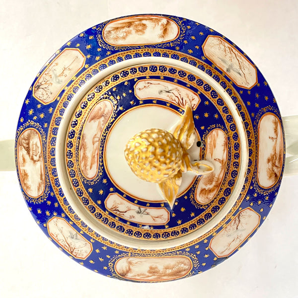Chinese Export Canton Porcelain Armorial Teapot
