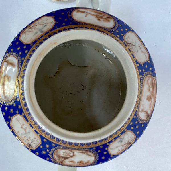 Chinese Export Canton Porcelain Armorial Teapot
