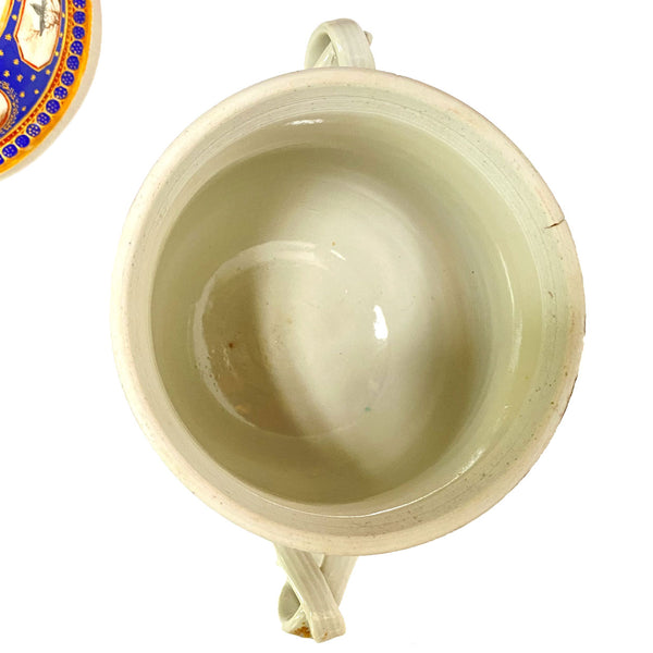Chinese Export East Indian Company Porcelain Two-Handle Covered Sugar Pot