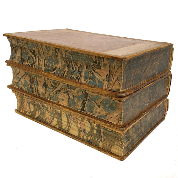 Leather Books, History of Scotland by Sir Walter Scott, Volume I-II plus R. Southey (3)