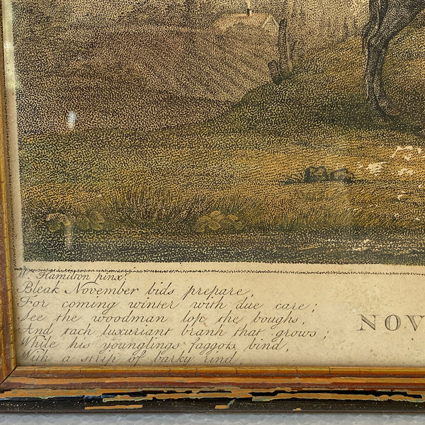 Four FRANCESCO BARTOLOZZI Color Stipple Engravings, Months, after William Hamilton