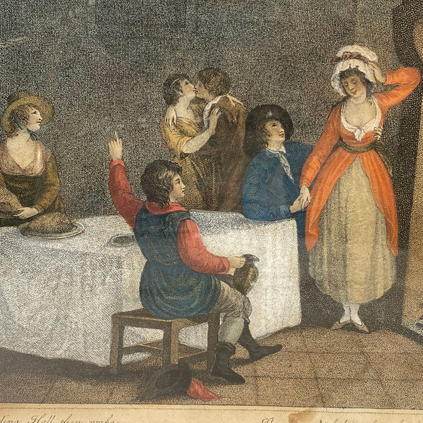 Four FRANCESCO BARTOLOZZI Color Stipple Engravings, Months, after William Hamilton