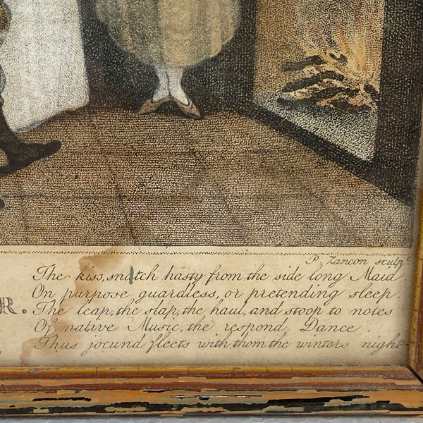 Four FRANCESCO BARTOLOZZI Color Stipple Engravings, Months, after William Hamilton