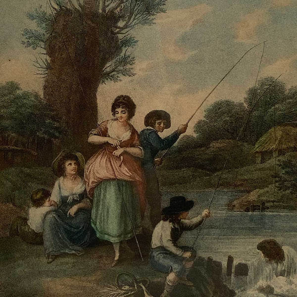 Pair FRANCESCO BARTOLOZZI Engravings, The Months: April, February after W. O. Hamilton