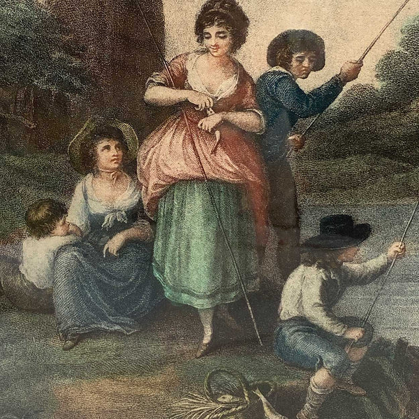 Pair FRANCESCO BARTOLOZZI Engravings, The Months: April, February after W. O. Hamilton
