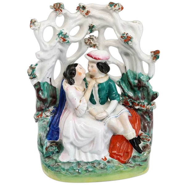 Lot 0467 | Two English Staffordshire Pottery Flatback Figural Groups