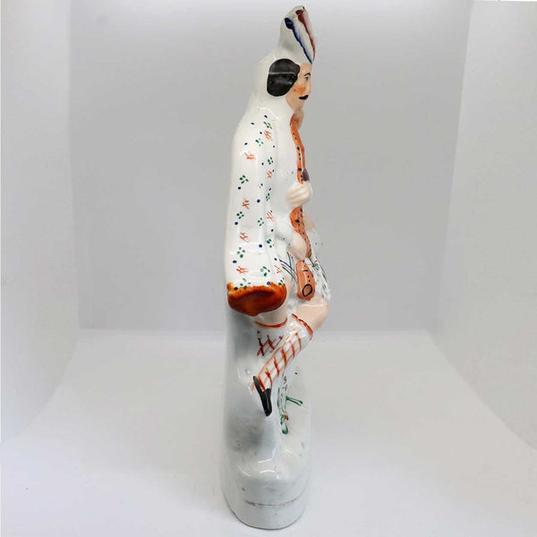 Lot 0468 |  2 English Staffordshire Pottery Flatback Figural Groups, Highland Jessie and Romantic Couple