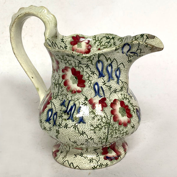 English Zachariah Boyle Royal Chintz Earthenware Transferware Pitcher