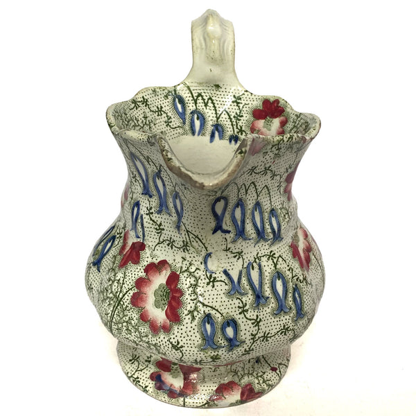 English Zachariah Boyle Royal Chintz Earthenware Transferware Pitcher