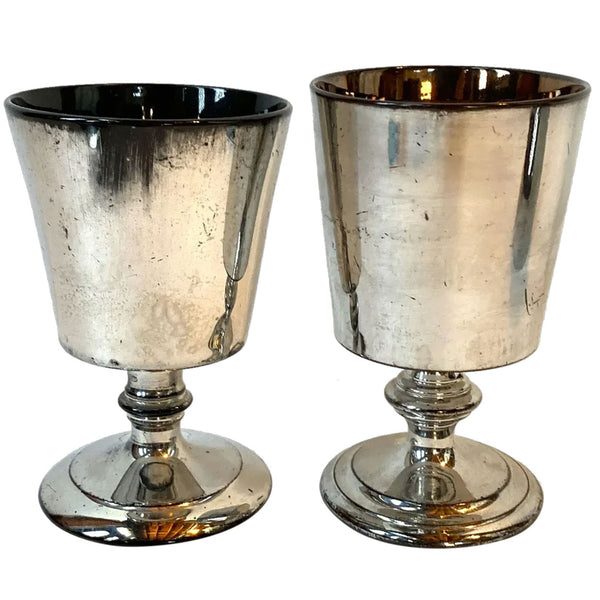 Lot 0527 | English Regency Silver Lusterware Ceramic Cup and Saucer, Sugar Bowls, Goblets