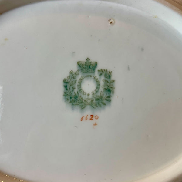 English Copeland & Garrett Gilt Porcelain 6620 Floral Serving Dish