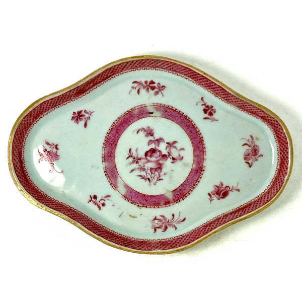 Pair of Chinese Export Qianlong Porcelain Famille Rose Trays