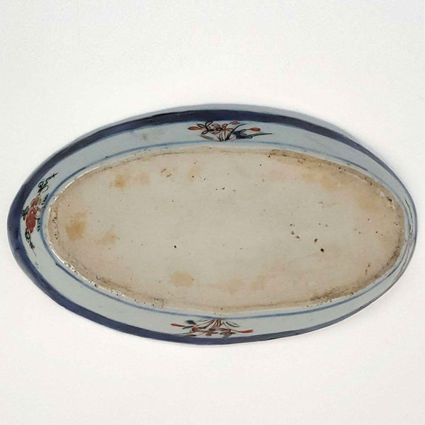 Chinese Export Qing Porcelain Verte Imari Oval Tray