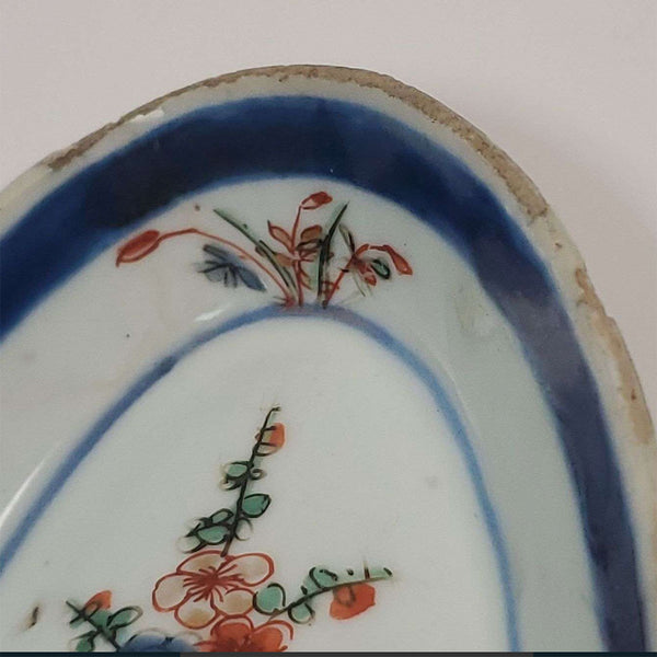Chinese Export Qing Porcelain Verte Imari Oval Tray