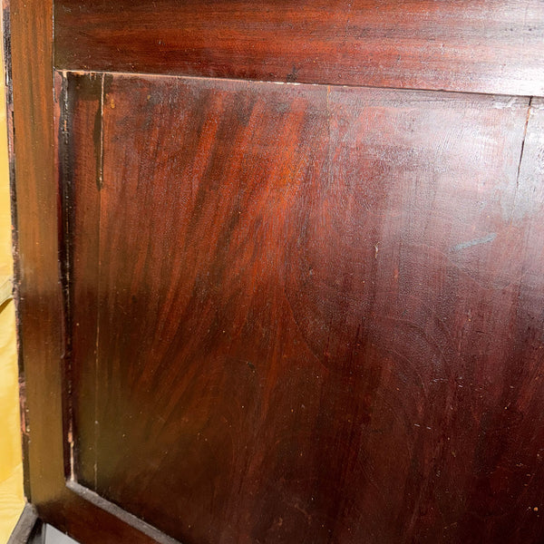 English Georgian Mahogany Glazed Door Two-Part Corner Cupboard