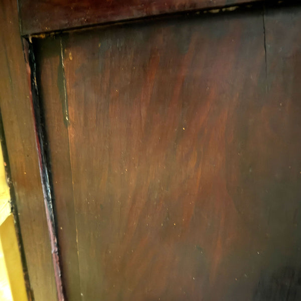 English Georgian Mahogany Glazed Door Two-Part Corner Cupboard