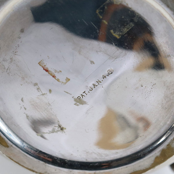 Lot 0388 | American Manning, Bowman & Co. Pewter Enamel Graniteware Tea and Coffee Pots (3 pieces)