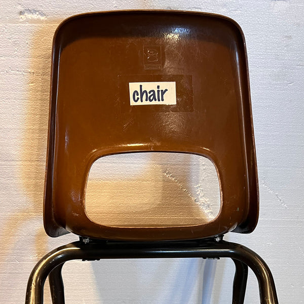 American Brunswick Mid Century Modern Molded Fiberglass and Chrome Child's Chair