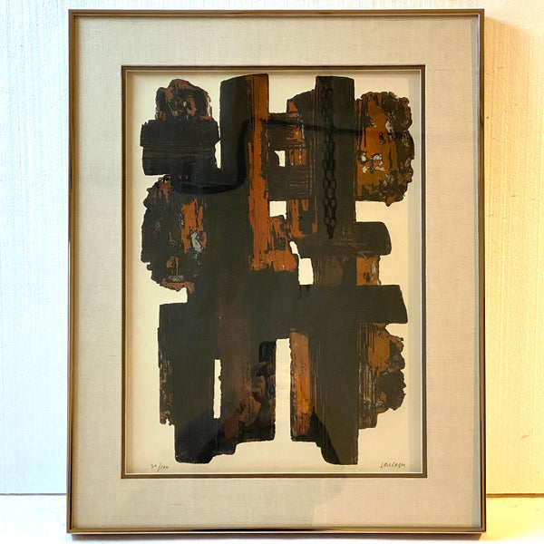 PIERRE SOULAGES Color Aquatint and Etching, Eau-Forte IX, 30/100