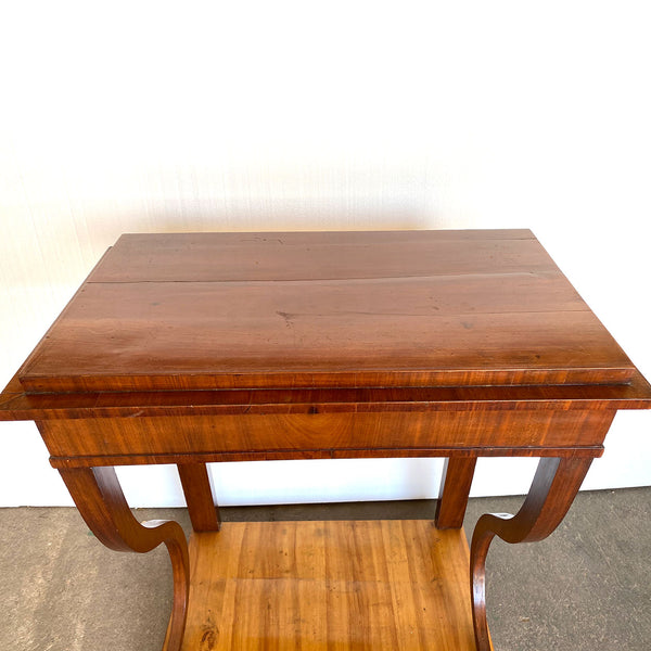 Swedish Karl Johan Style Mahogany and Pearwood Veneer Console Table