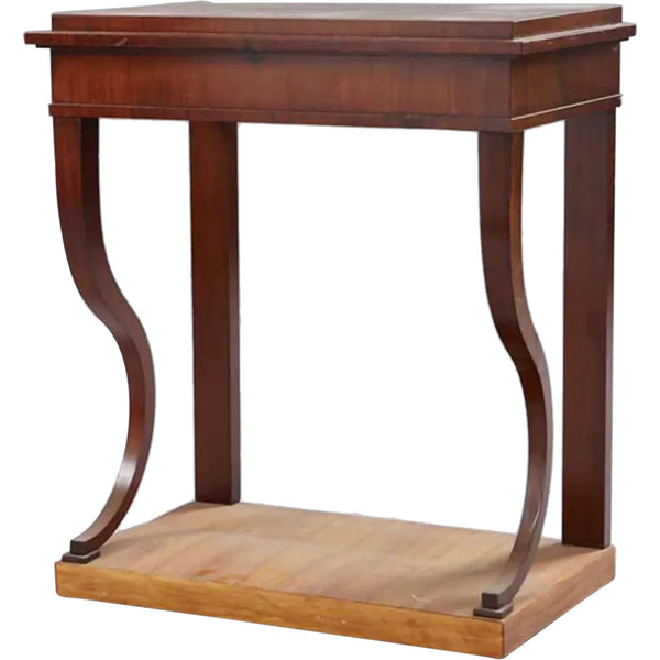 Swedish Karl Johan Style Mahogany and Pearwood Veneer Console Table