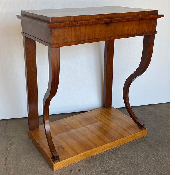 Swedish Karl Johan Style Mahogany and Pearwood Veneer Console Table