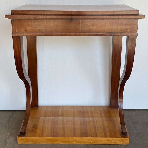 Swedish Karl Johan Style Mahogany and Pearwood Veneer Console Table